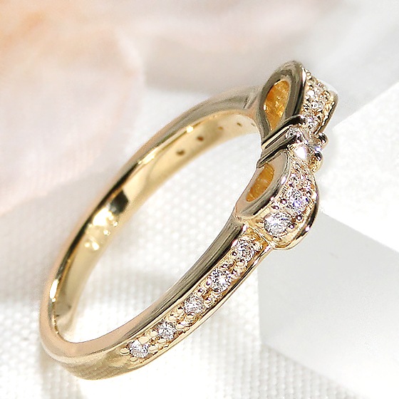 リボン ピンキーリング K18YG