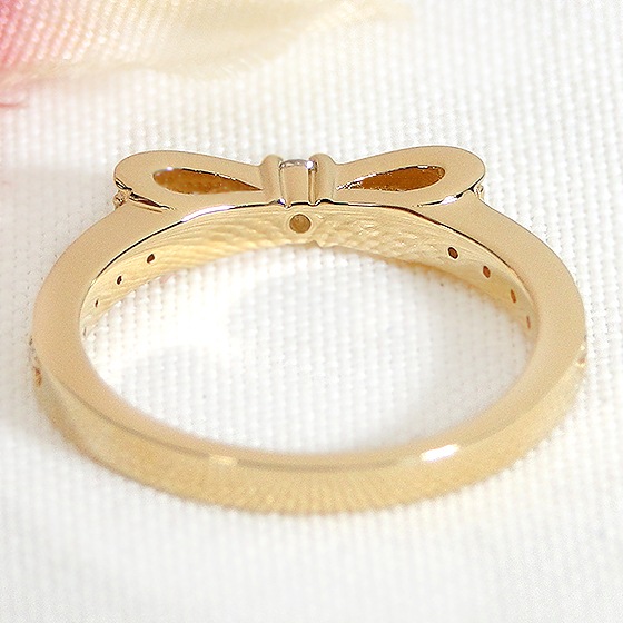 リボン ピンキーリング K18YG