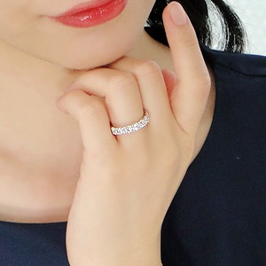pt950 ハートアンドキューピッド 2.0ct テンダイヤモンド エタニティ リング