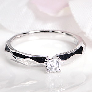 pt900 一粒 ダイヤモンドリング【0.15ct】　csr0222-pt