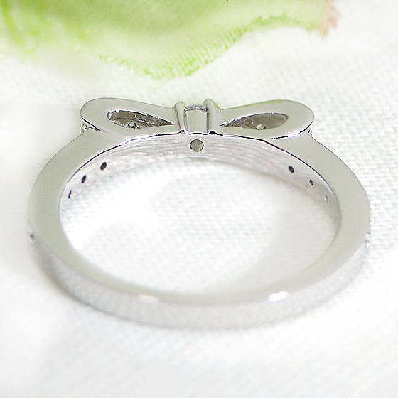 リボン ピンキーリング pt950