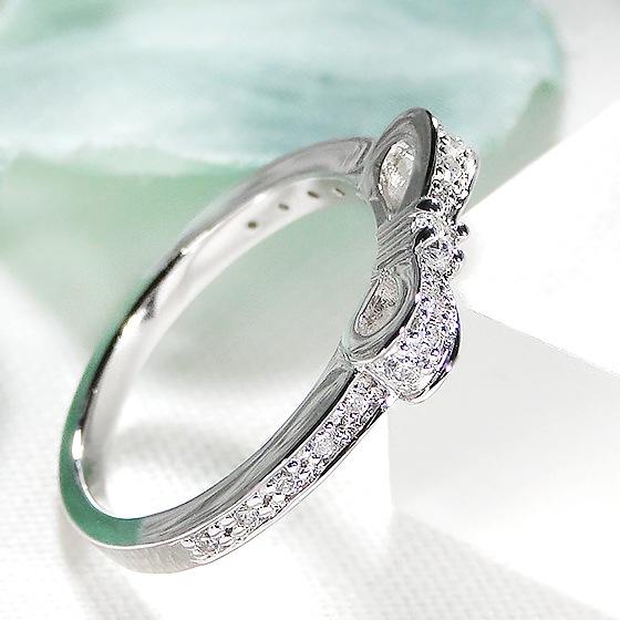 リボン ピンキーリング pt950