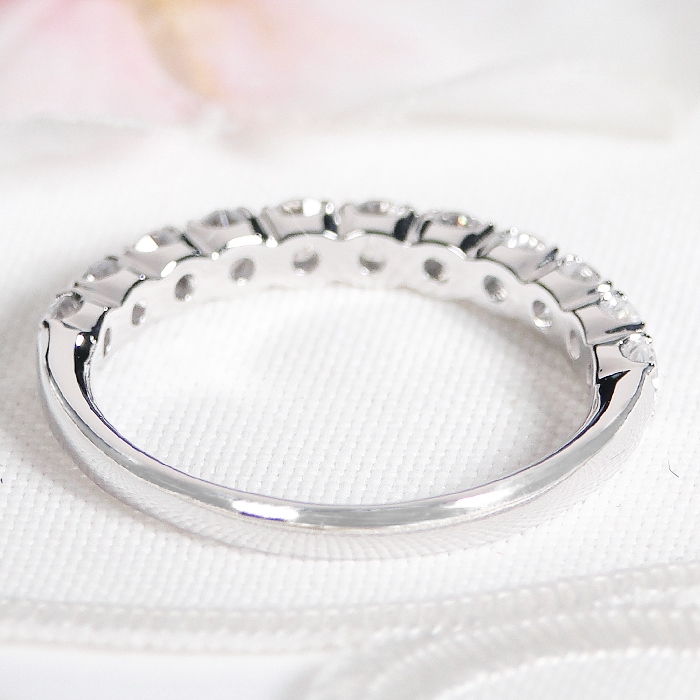 Pt950/K18YG ダイヤモンド エタニティ リング【0.7ct】
