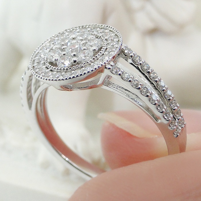 Pt950/K18YG 天然ダイヤモンド デザイン リング【0.50ct】