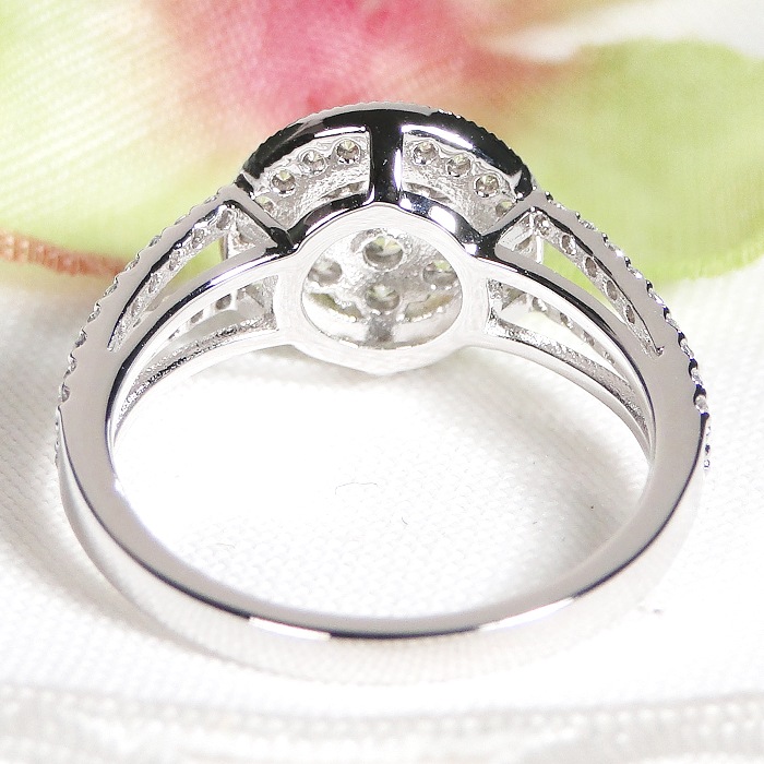 Pt950/K18YG 天然ダイヤモンド デザイン リング【0.50ct】