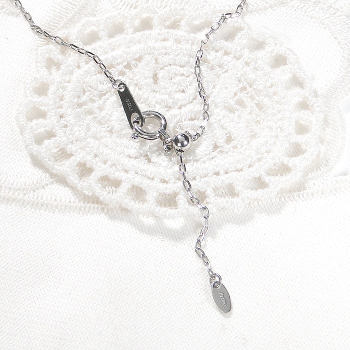 Pt950 ハート＆キューピッド ダイヤモンド ラインネックレス 0.5ct