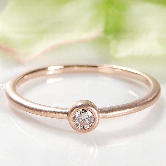 CHESS】【K10/K18】 YG/PG ブラウンダイヤモンド リング