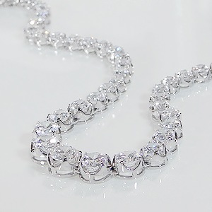 ^_^ ！Pt850 ダイヤモンド5.41ct テニスネックレス PT950 PT850 ダイヤモンド テニス ネックレス : ジェムキャッスル ゆき