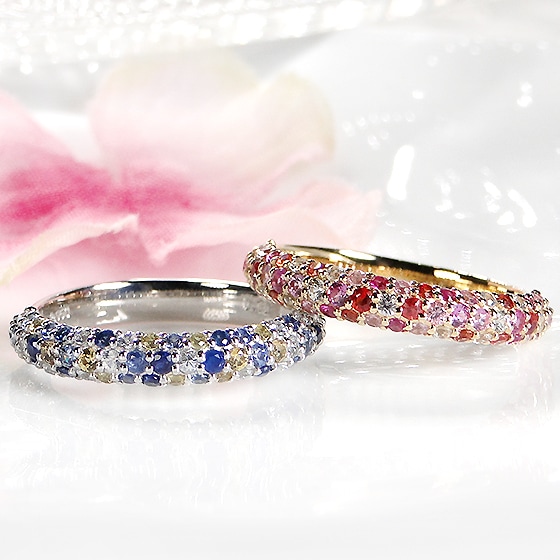 rikkoサファイアパヴェリングK18YGサファイアイエローゴールド13号 rikko様専用サファイアパヴェリングK18YGサファイアイエローゴールド13