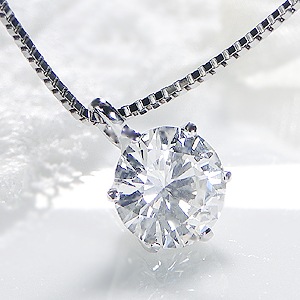 pt900【0.5ct】一粒 ダイヤモンド ネックレス