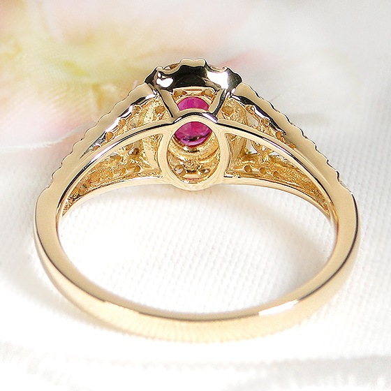 ルビー ダイヤモンド リング K18YG