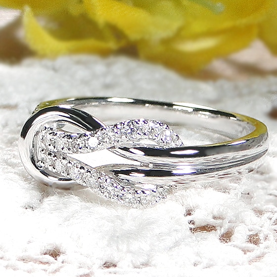 Pt950 インフィニティモチーフダイヤモンドリング