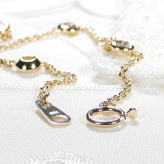 K18YG total0.30ct ダイヤモンド ステーション ブレスレット K18YG ダイヤモンドステーションブレスレット