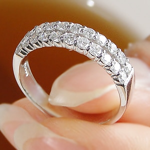 pt900【0.7ct】ハートアンドキューピット 極上ダイヤモンド エタニティリング☆鑑別カード・専用スコープ付 csr0072