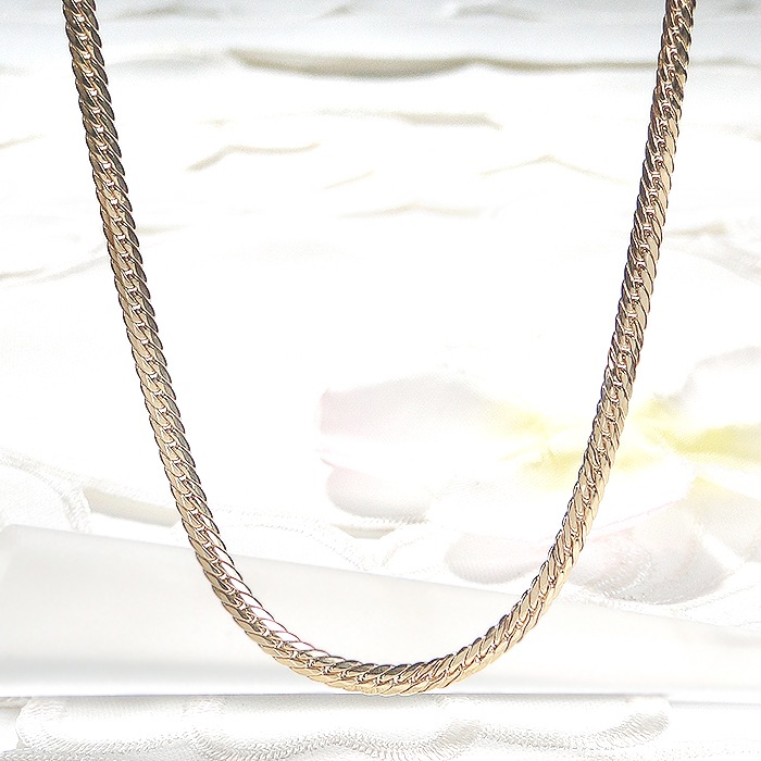 K18YG ヘリンボーンチェーン ネックレス 【38cm 3.5g 幅2.5mm】CSN00236