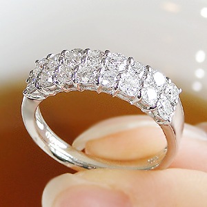 pt950【1.0ct】ハートアンドキューピット 極上ダイヤモンド パヴェリング☆鑑別書・専用スコープ付