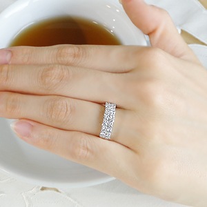 pt950【1.0ct】ハートアンドキューピット 極上ダイヤモンド パヴェリング☆鑑別書・専用スコープ付