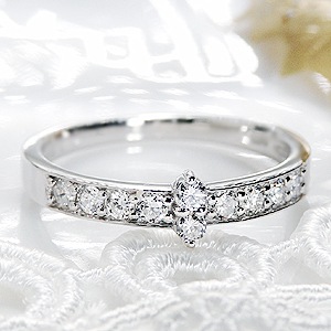 Pt900 0.85ct 天然 ダイヤモンド ハーフ エタニティ リング