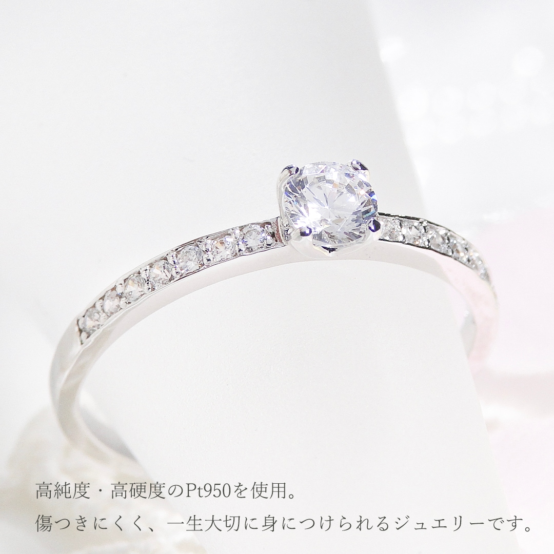 ハートアンドキューピッド ダイヤモンド リング　pt950【0.32ctUP】【鑑別カード・専用スコープ付】csr0133