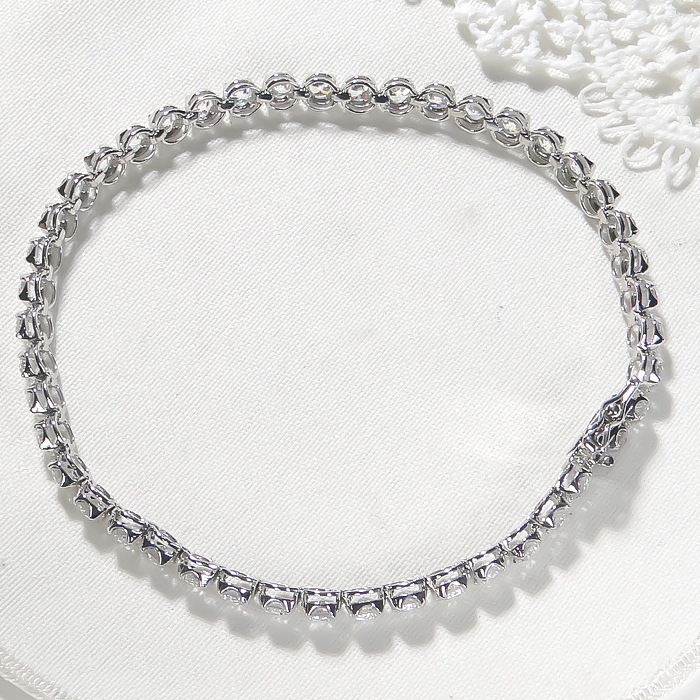 pt900【5.0ct】ダイヤモンド テニス ブレスレット