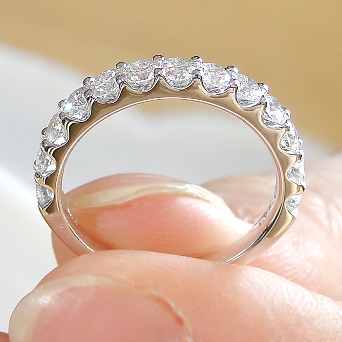 極上の輝き pt950 ハートアンドキューピッド 1.0ct ダイヤモンド エタニティリング