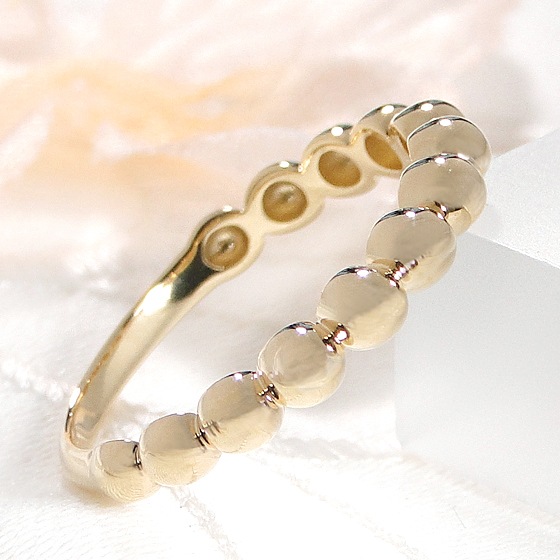 K18YG 地金 ドットリング　csr0360-18y