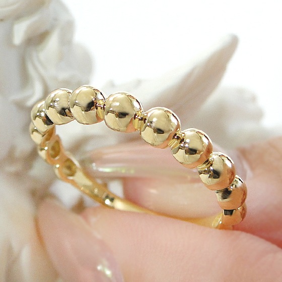 K18YG 地金 ドットリング　csr0360-18y