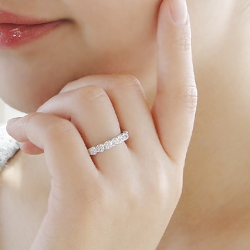 pt900 【1.0ct】 テンダイヤモンド エタニティリング【品質保証書付】
