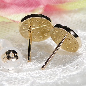 K18YG【0.40ct】サークル モチーフ ダイヤモンド パヴェ ピアス