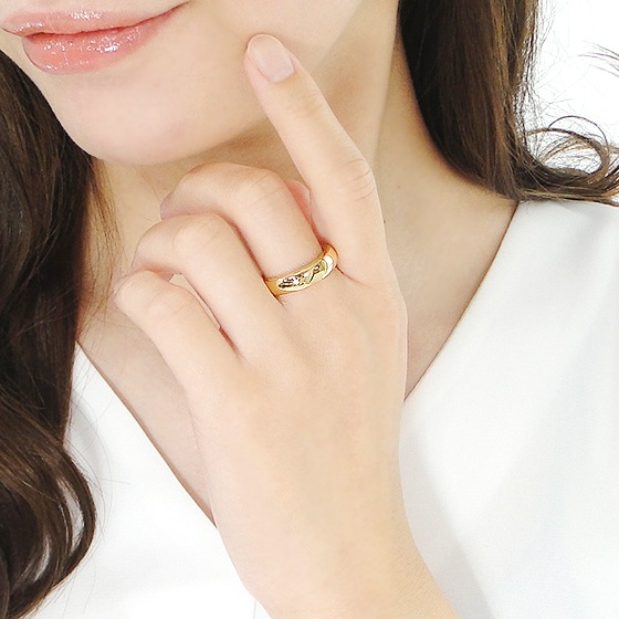 K18YG 地金 無垢 リング　CSR0341-18Y