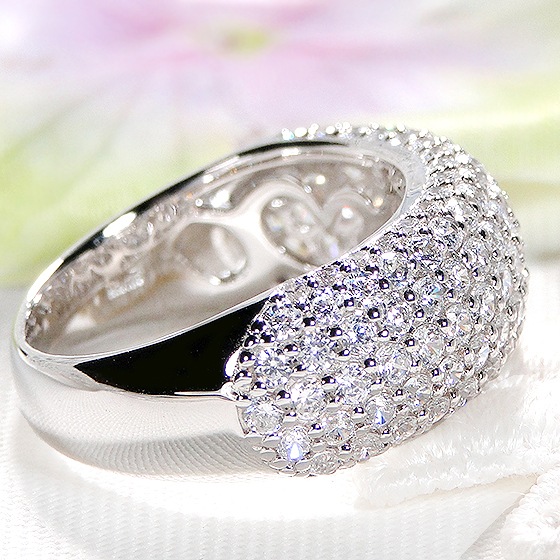 Pt950【2.0ct】パヴェ ダイヤモンド リング
