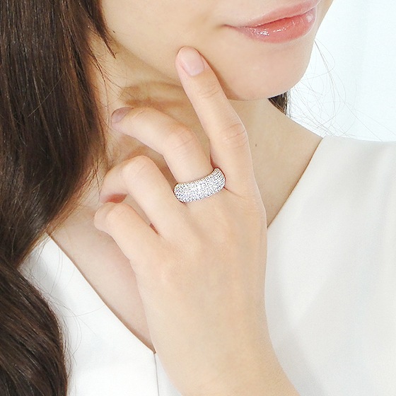 Pt950【2.0ct】パヴェ ダイヤモンド リング
