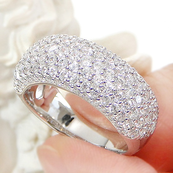 Pt950【2.0ct】パヴェ ダイヤモンド リング