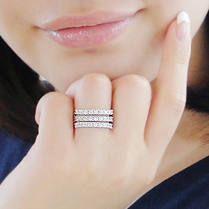 pt950 ハート＆キューピット ダイヤモンド リング【1.3ct】【鑑別カード・専用スコープ付】