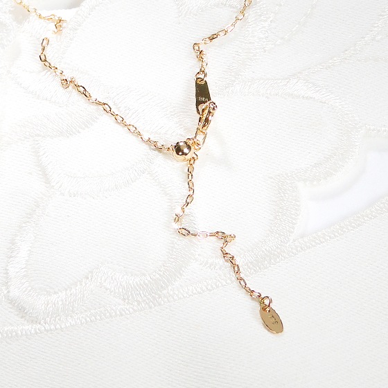 K18YG【0.27ct】ダイヤモンド リバーシブル ライン ネックレス ペンダント