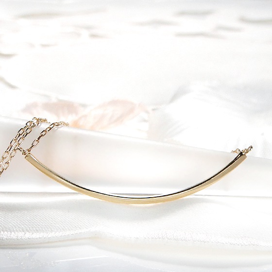 K18YG【0.27ct】ダイヤモンド リバーシブル ライン ネックレス ペンダント