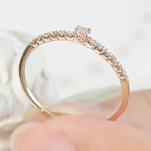 K18YG SIクラスダイヤモンド エタニティリング CSR00005-18Y