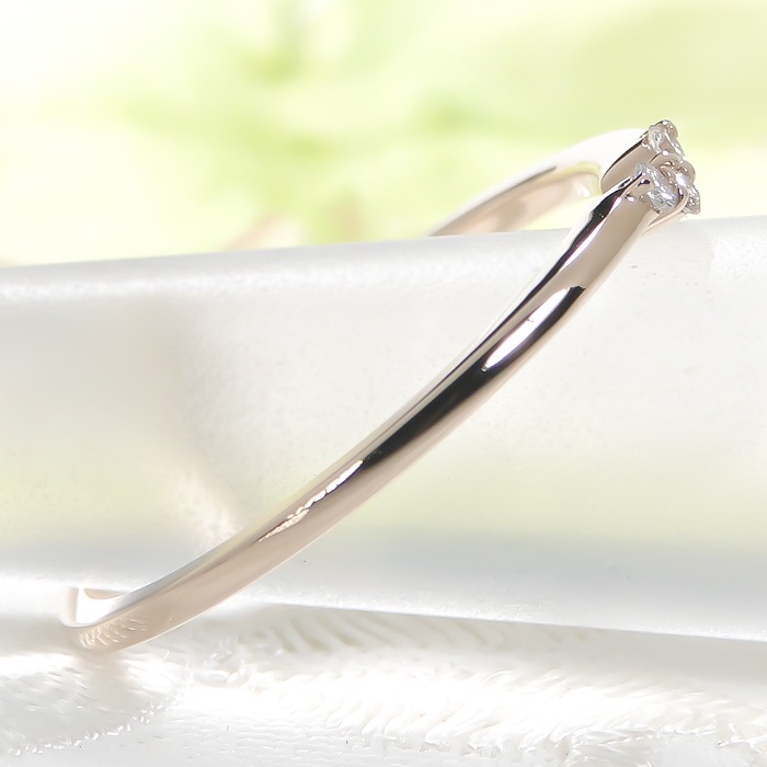 【K10/K18】 YG/PG ダイヤモンド リング