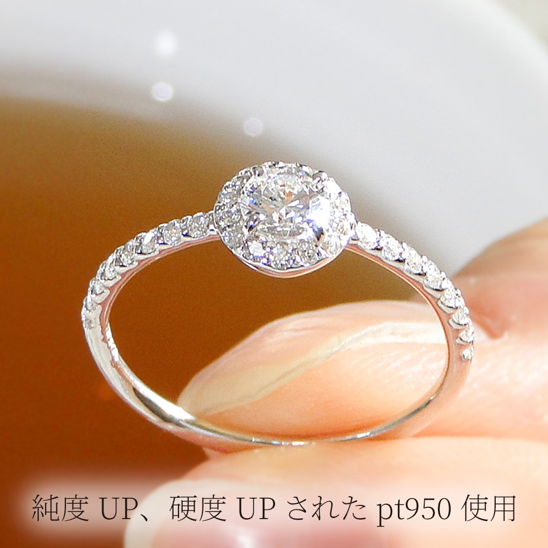 pt950 0.55ct　大粒 ハートアンドキューピッド ダイヤモンド リング　鑑別カード・専用ケース・スコープ付