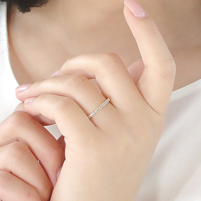 K18YG ダイヤモンド エタニティリング【0.3ct】CSR0062-18Y