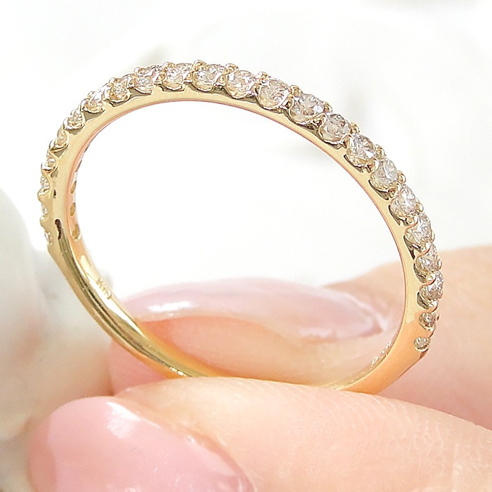 K18YG ダイヤモンド エタニティリング【0.3ct】CSR0062-18Y