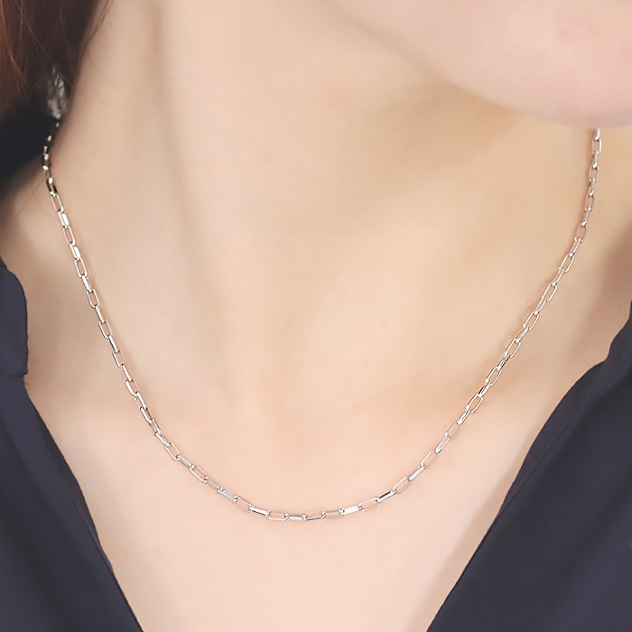 Pt850/K18YG ミラーノチェーン ネックレス 41cm