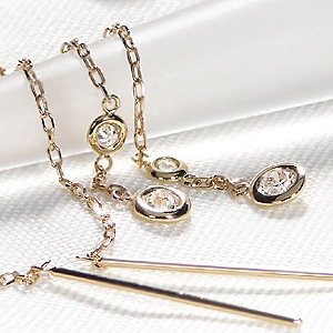 K18YG【0.26ct】ダイヤモンドアメリカンピアス