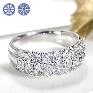 pt950 ハート＆キューピッド ダイヤモンド パヴェリング 【1.5ct】鑑別カード・スコープ付