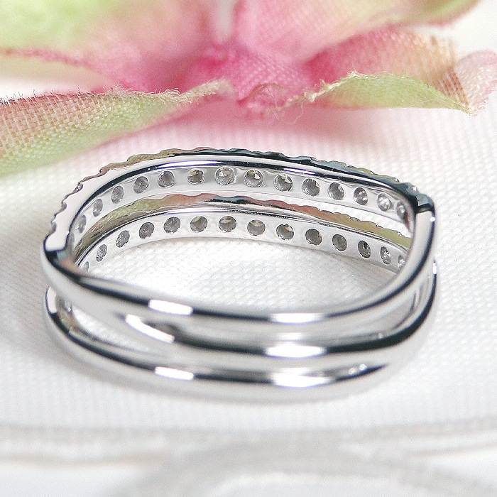 Pt950/K18YG 二連風 ダイヤモンドリング【0.54ct】CSR0423