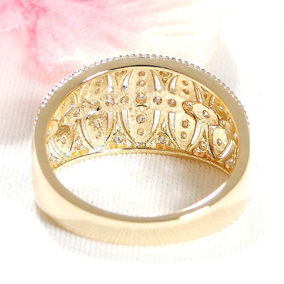 ダイヤモンド デザイン リング【0.36ct】 K18YG