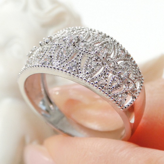 ダイヤモンド デザイン リング【0.36ct】 Pt950