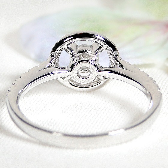 Pt950【0.47ct】ダイヤモンド ヘイロー リング