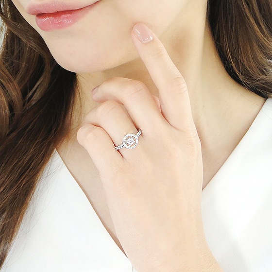 Pt950【0.47ct】ダイヤモンド ヘイロー リング