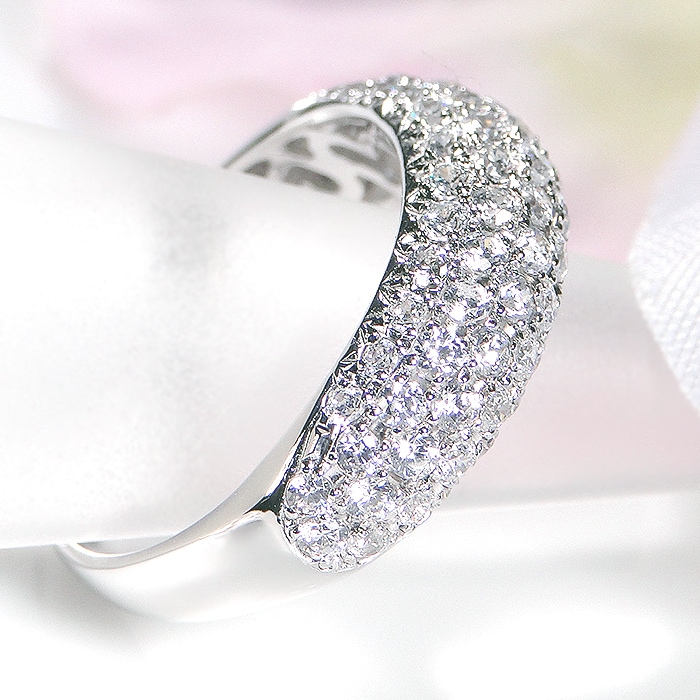 シャンパンカラー ダイヤモンド　Pt900　リング　☆新品同様磨き☆　パヴェ 楽天市場】pt900【1.80ct】豪華ダイヤモンド パヴェ リング